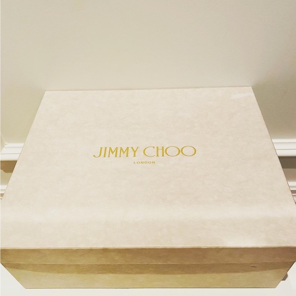 Brand new JIMMY CHOO Bing Crystal Embellished Clear Heeled Mule - Picture 9 of 9